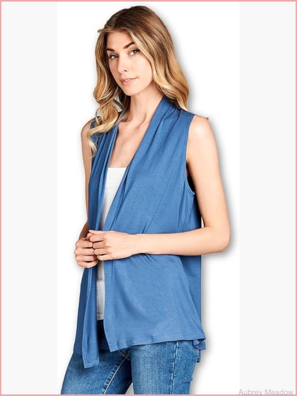 Sleeveless Viscose Bamboo Cardigan Vest Soft Open Front Casual Layering